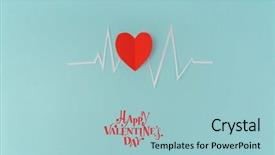  Presentation with heart rhythm - Cool new theme with ecg signal - paper cut of cardiogram backdrop and a light blue colored foreground