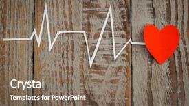  Presentation with heart rhythm - Slide deck with ecg signal - paper cut of cardiogram background and a violet colored foreground