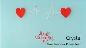  Presentation with heart rhythm - Amazing slide set having ecg signal - paper cut of cardiogram backdrop and a light blue colored foreground