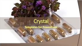  Presentation with herbal medicine - Presentation design having echinacea antibiotics - herbal medicine isolated on white background and a  colored foreground