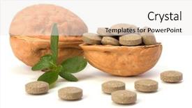  Presentation with echinacea - Slides with echinacea antibiotics - herbal pills isolated on white background and a white colored foreground