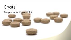  Presentation with herbal - Presentation enhanced with echinacea antibiotics - herbal pills isolated on white background and a white colored foreground