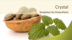  Presentation with herbal medicine - Cool new slides with echinacea antibiotics - herbal pills isolated on white backdrop and a cream colored foreground