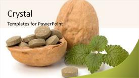  Presentation with herbal medicine - Audience pleasing slides consisting of echinacea antibiotics - herbal pills isolated on white backdrop and a lemonade colored foreground