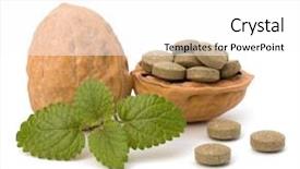  Presentation with herbal medicine - Amazing presentation theme having echinacea antibiotics - herbal pills isolated on white backdrop and a white colored foreground