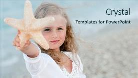  Presentation with girl scouts explorer summer - Audience pleasing theme consisting of echinoderm - summer vacation - beautiful girl backdrop and a lemonade colored foreground