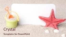  Presentation with memories - Presentation featuring echinoderm - vacation memories from beach background and a lemonade colored foreground