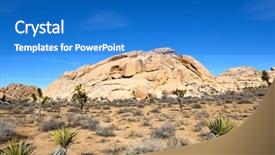  Presentation with joshua tree national park - Theme featuring echo-rock-in-joshua-tree background and a teal colored foreground