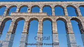  Presentation with aqueduct - Slides consisting of echoes-of-roman-grandeur-majestic background and a light blue colored foreground