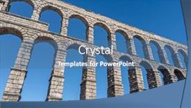  Presentation with aqueduct - Slide set having echoes-of-roman-grandeur-majestic background and a ocean colored foreground