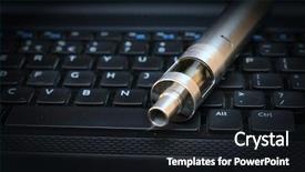  Presentation with cigarette - Slide deck featuring ecigarette - e-cigarette background and a wine colored foreground