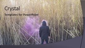  Presentation with fantasy - Cool new presentation with ecigarette - fantasy man with smoke backdrop and a soft green colored foreground