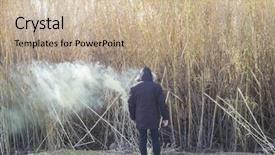  Presentation with toxic - Audience pleasing presentation theme consisting of ecigarette - toxic man with smoke backdrop and a mint green colored foreground