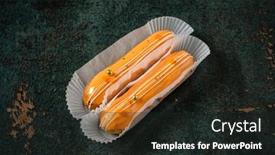  Presentation with marble ink colorful marble - PPT theme featuring eclair-on-the-marble-background background and a dark gray colored foreground