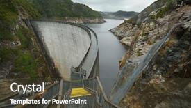  Presentation with dam - PPT layouts with eclectic - huge arch dam in tasmania background and a tawny brown colored foreground