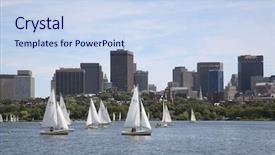  Presentation with boston - Amazing theme having eclectic - sailboats on the charles river backdrop and a sky blue colored foreground