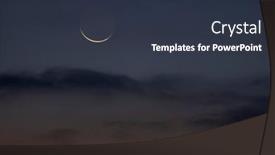  Presentation with eclipse - Presentation theme consisting of eclipse-of-the-moon background and a tawny brown colored foreground