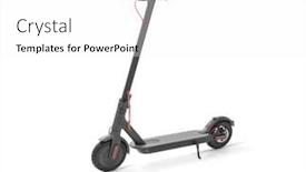  Presentation with electric scooter - Beautiful slides featuring eco-alternative-transport-concept-electric backdrop and a white colored foreground