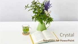  Presentation with organic tea - Audience pleasing slides consisting of eco-and-organic-concept-cup backdrop and a soft green colored foreground