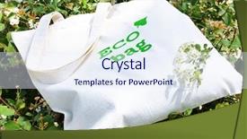  Presentation with eco bag - Presentation featuring eco bag on green grass background and a sky blue colored foreground