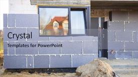  Presentation with graphite - Beautiful slide deck featuring eco brick - graphite styrofoam insolation backdrop and a light blue colored foreground