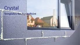  Presentation with graphite - PPT theme with eco brick - graphite styrofoam insolation background and a light blue colored foreground