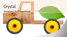  Presentation with eco friendly car concept - Slides consisting of eco car concept background and a lemonade colored foreground