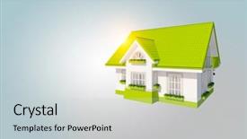  Presentation with eco - Presentation design enhanced with eco construction concept mixed media background and a  colored foreground