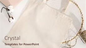  Presentation with eco bag - Theme consisting of eco-cotton-shopping-bag background and a lemonade colored foreground