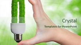  Presentation with green energy - Audience pleasing PPT theme consisting of multiethnic group of young people stretching before running with the sunrise in the city backdrop and a tawny brown colored foreground