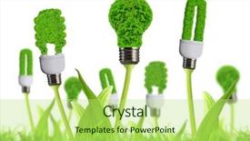  Presentation with alternative energy idea light bulb - Amazing PPT theme having eco energy bulb isolated backdrop and a yellow colored foreground