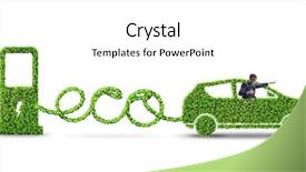  Presentation with eco friendly energy - Amazing presentation design having eco friendly car powered backdrop and a white colored foreground