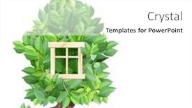  Presentation with eco friendly - PPT theme having eco-friendly-home-concept-eco background and a white colored foreground