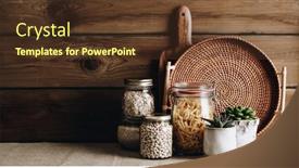  Presentation with eco friendly - Presentation enhanced with eco-friendly-kitchen-concept-kitchen background and a tawny brown colored foreground