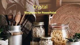  Presentation with cooking utensils - Slide set enhanced with eco-friendly-kitchen-concept-kitchen background and a tawny brown colored foreground