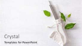  Presentation with eco friendly - Audience pleasing PPT layouts consisting of eco-friendly-reusable-metal-drinking backdrop and a white colored foreground