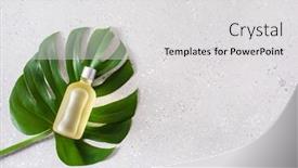  Presentation with eco friendly - Slides enhanced with eco-friendly-skincare-cosmetic-concept background and a light gray colored foreground