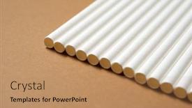  Presentation with eco friendly - Presentation design with eco-friendly-straws background and a coral colored foreground