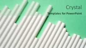  Presentation with eco friendly - PPT theme featuring eco-friendly-straws background and a seafoam green colored foreground