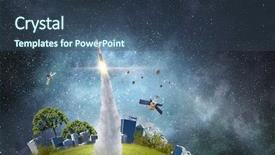  Presentation with eco - Theme having eco green concept mixed media background and a  colored foreground