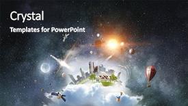  Presentation with eco - Beautiful theme featuring eco green concept mixed media backdrop and a dark gray colored foreground