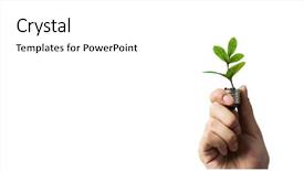  Presentation with green energy - Theme with eco green energy mixed media background and a white colored foreground