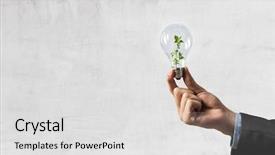  Presentation with green energy - Audience pleasing slides consisting of eco green energy mixed media backdrop and a light gray colored foreground