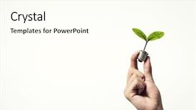  Presentation with green energy - Presentation theme featuring eco green energy mixed media background and a cream colored foreground