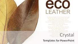  Presentation with brown leather - Presentation theme with eco-leather-concept-brown-autumn background and a white colored foreground