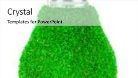  Presentation with eco - Slides consisting of eco light bulb isolated on white background background and a white colored foreground