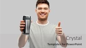  Presentation with eco sustainability - Cool new slide deck with eco-living-and-sustainability-concept backdrop and a light gray colored foreground