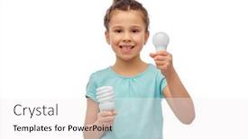  Presentation with sustainability - PPT theme with eco-living-and-sustainability-concept background and a white colored foreground