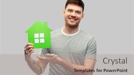  Presentation with eco sustainability - Slide deck consisting of eco-living-environment-and-sustainability background and a light gray colored foreground