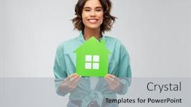  Presentation with eco sustainability - Theme featuring eco-living-environment-and-sustainability background and a light gray colored foreground